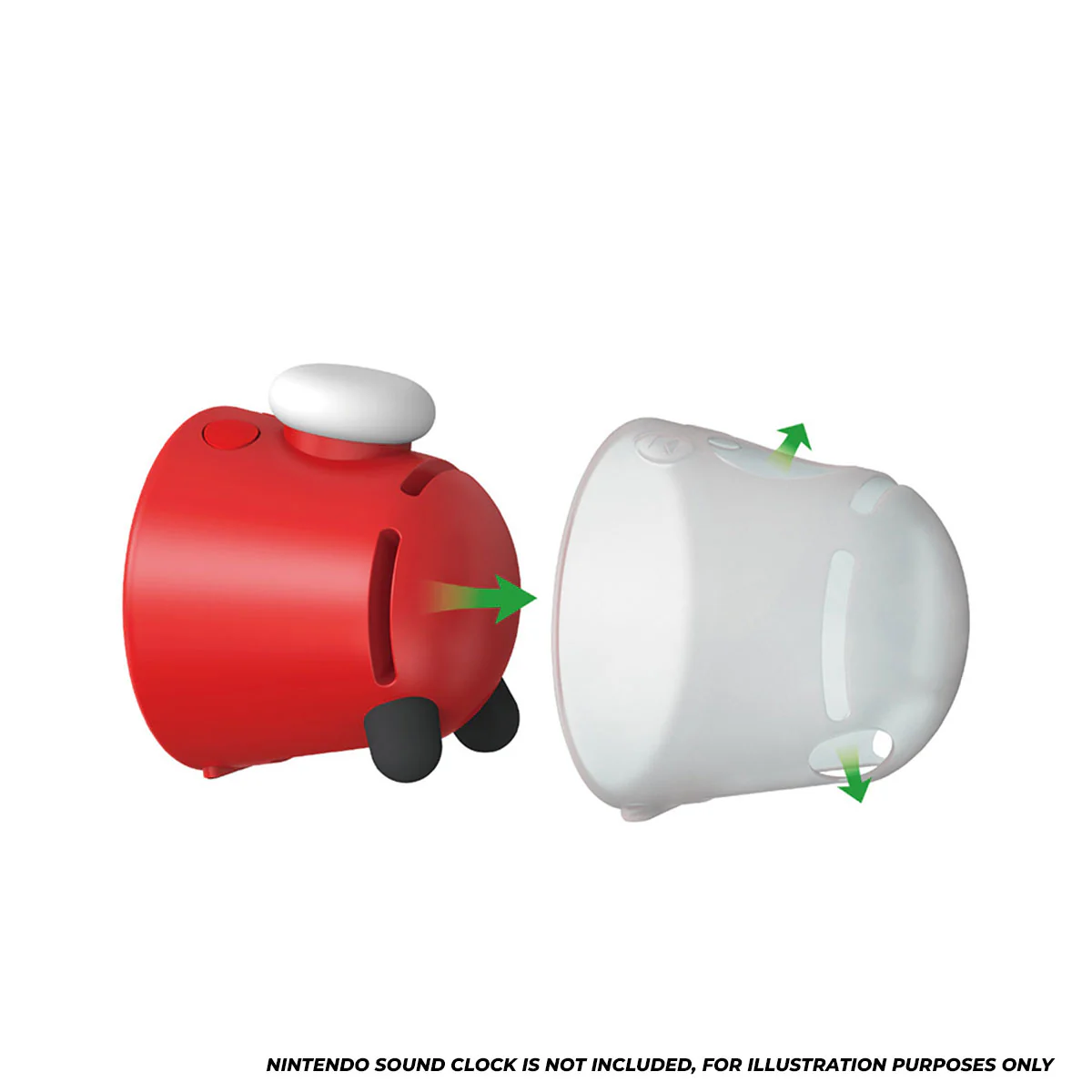 Dobe Silicone Case for Nintendo Sound Clock (Red, Misty White) TNS-31101 - Image 4