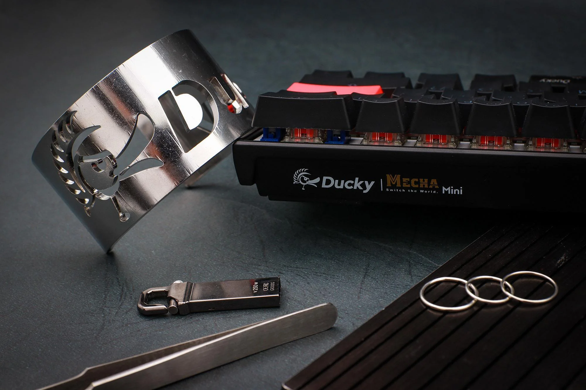 DUCKY MECHA MINI V2 MECHANICAL KEYBOARD (CHERRY MX RGB SILENT RED SWITCH) (DKME2061ST-SUSPDAAT1) - Image 6