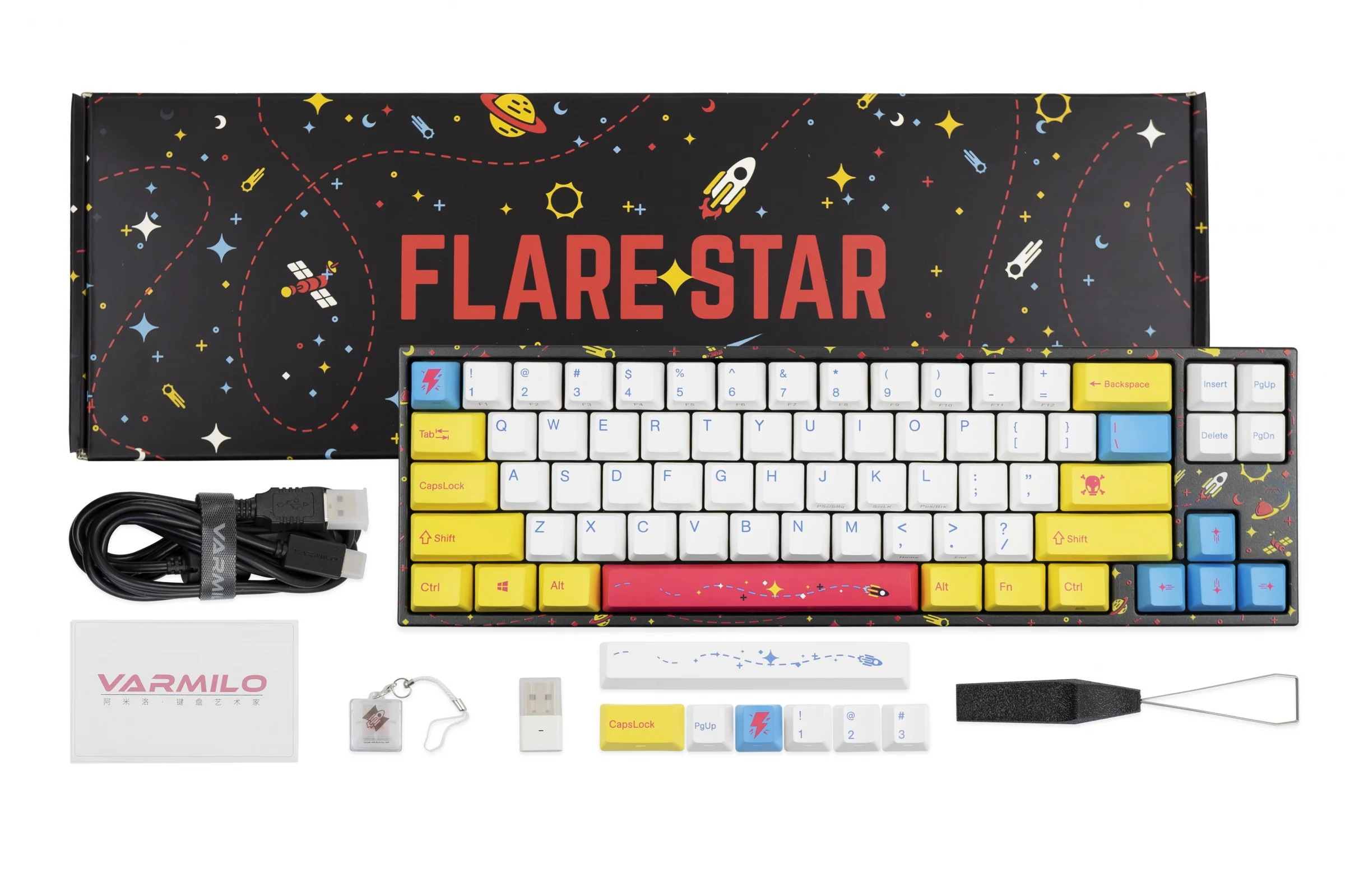 Ducky Miya Pro Flare Star Mechanical Keyboard (Cherry MX Brown) (MYD68NA020A2A0A01A020) - Image 2