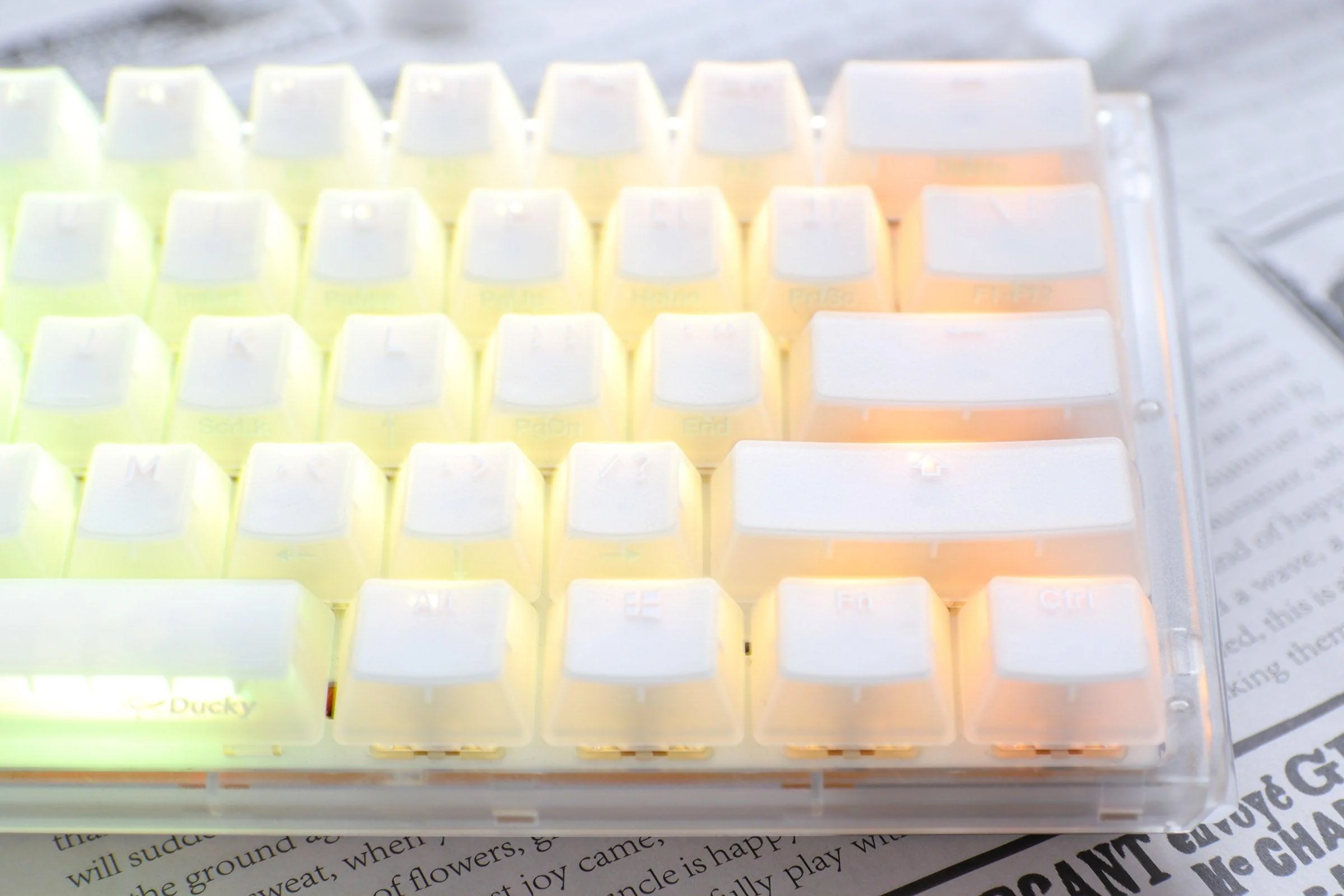 Ducky One 3 Mini Aura White HotSwap RGB Double-Shot PBT Mechanical Keyboard (Cherry RGB Brown) (DKON2161ST-BUSPDAWWWWC1) - Image 8