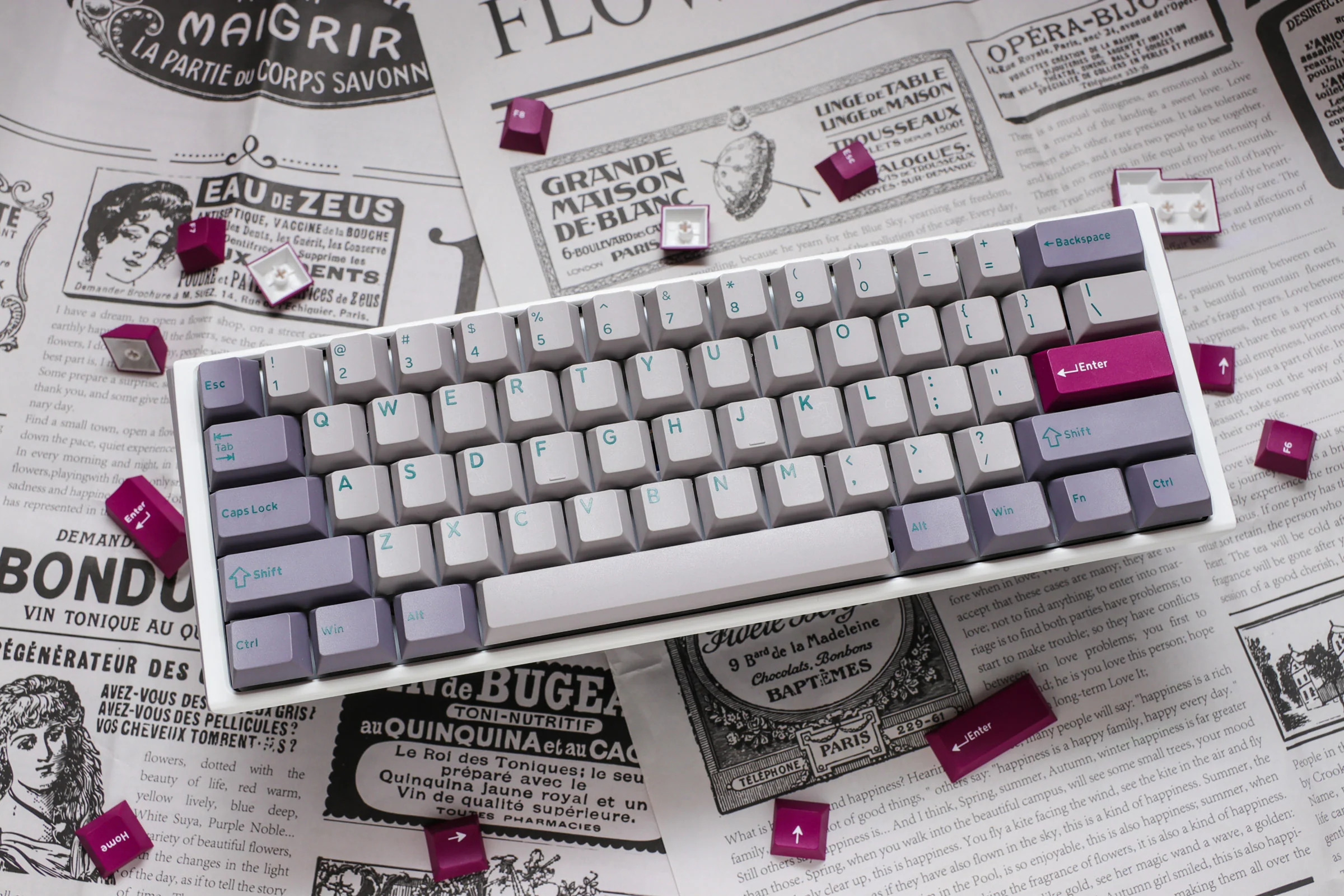 Ducky One 3 Mini Mist Grey Hotswap RGB Double-Shot PBT Mechanical Keyboard (Cherry RGB Red) (DKON2161ST-RUSPDMIWHHC2) - Image 11