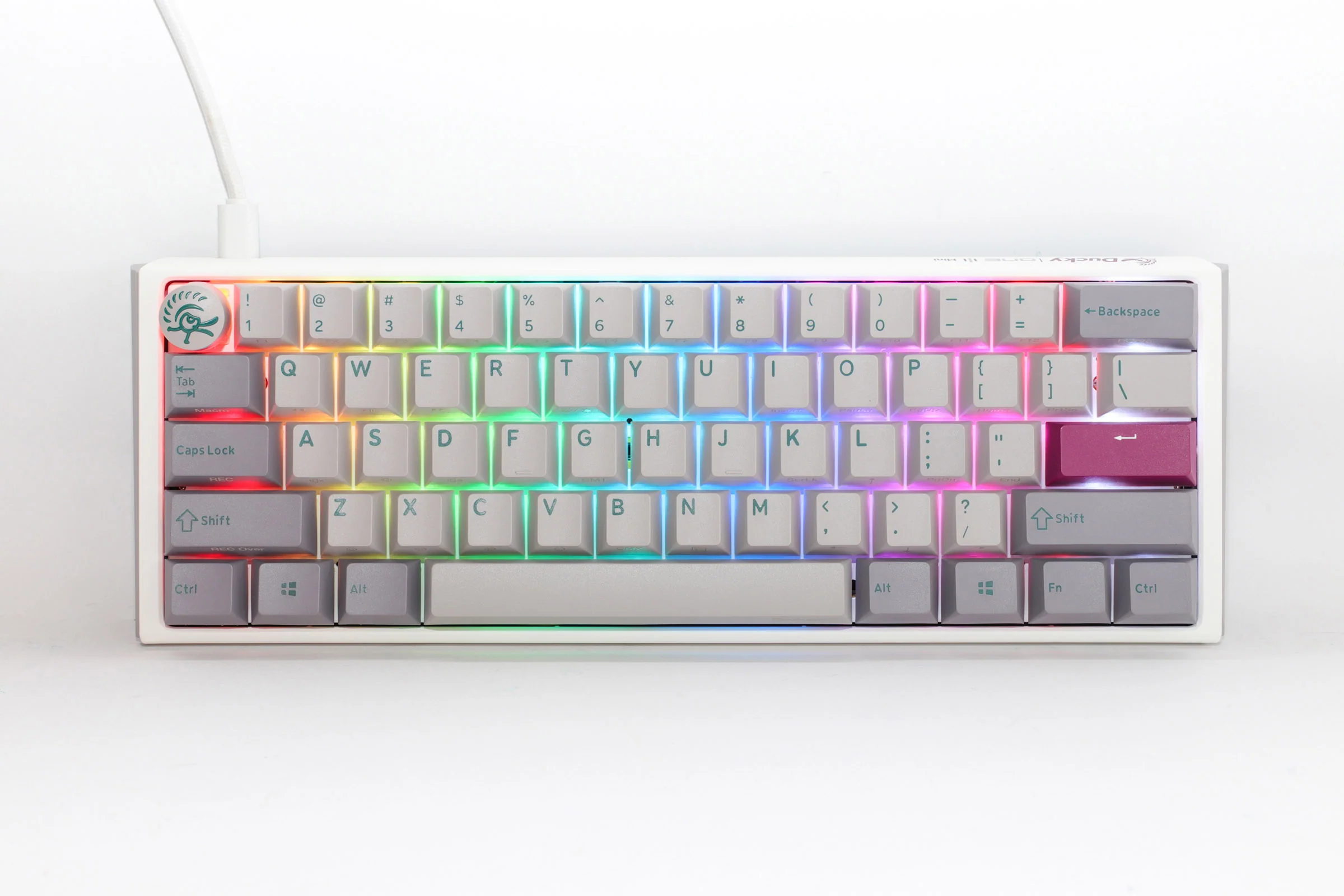 Ducky One 3 Mini Mist Grey Hotswap RGB Double-Shot PBT Mechanical Keyboard (Cherry RGB Red) (DKON2161ST-RUSPDMIWHHC2) - Image 3