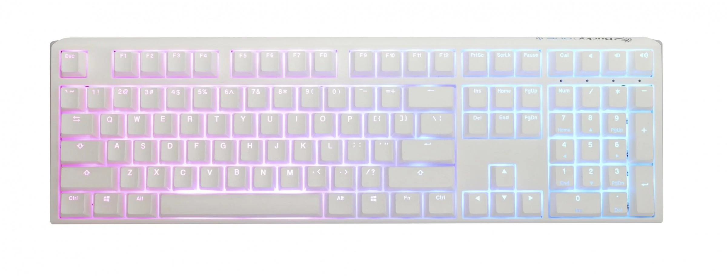 Ducky One 3 Pure White Full-Size Hotswap RGB Double Shot PBT Mechanical Keyboard (Cherry RGB Brown) (DKON2108ST-BUSPDPWWWSC1)
