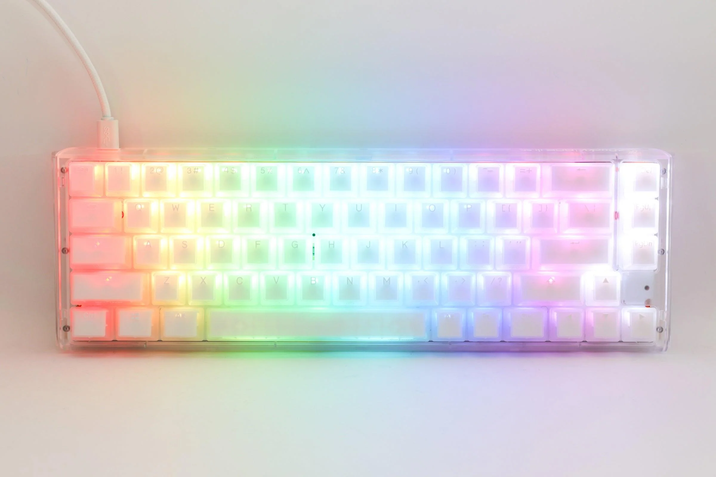 Ducky One 3 SF Aura White HotSwap RGB Double-Shot PBT Mechanical Keyboard (Cherry RGB Brown) (DKON2167ST-BUSPDAWWWWC1) - Image 9