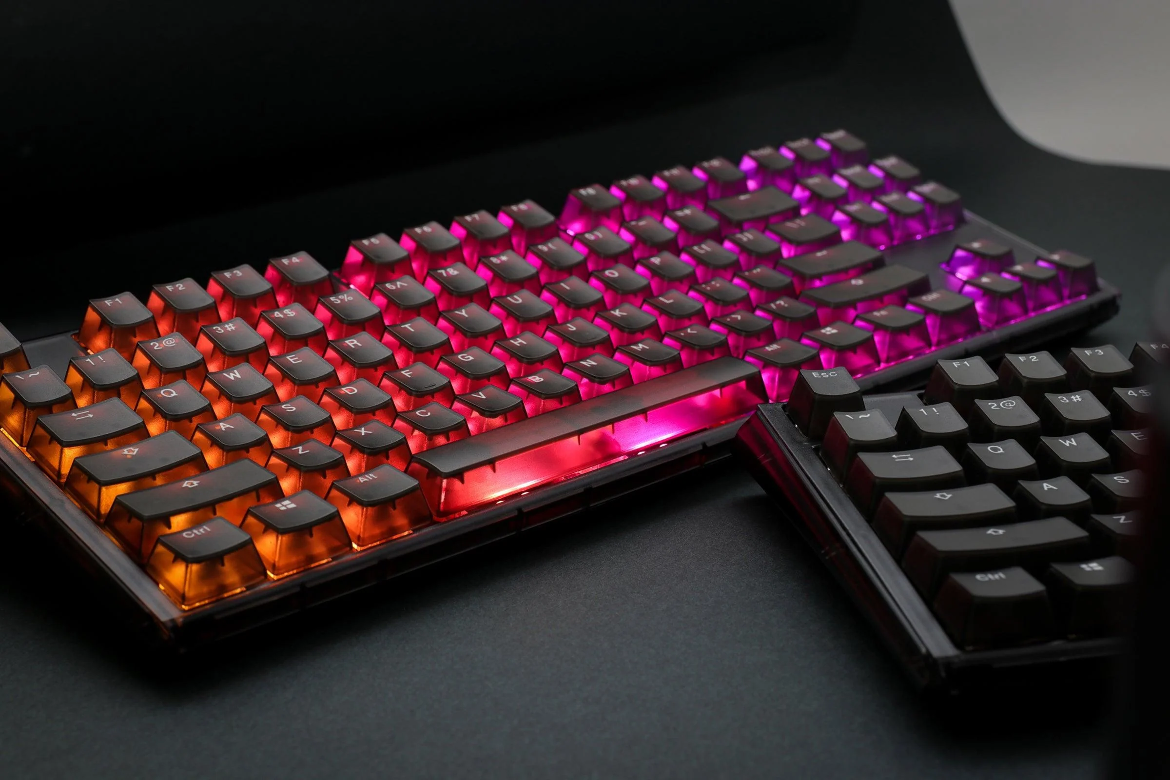 Ducky One 3 TKL Aura Black HotSwap RGB Double-Shot PBT Mechanical Keyboard (Cherry RGB Brown) (DKON2187ST-BUSPDABAAAC1) - Image 8