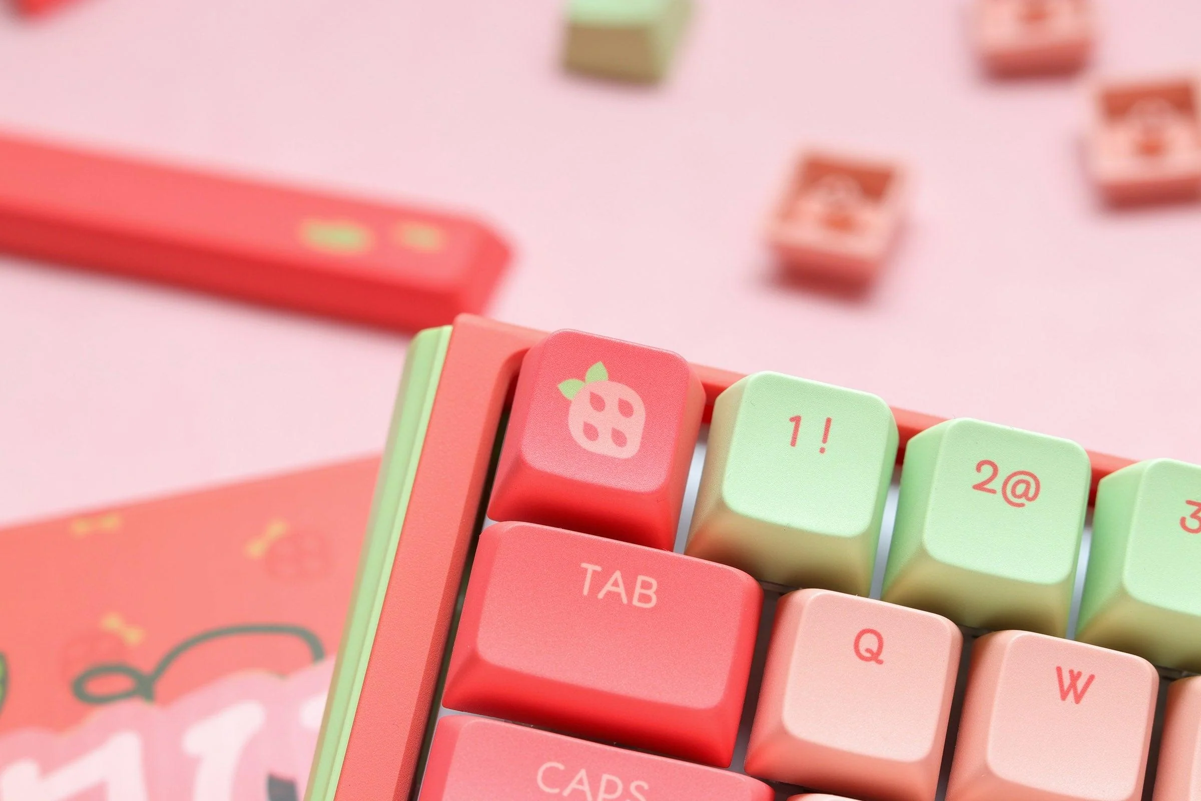 Ducky X MK Strawberry Frog One 3 Mini Hotwap RGB Mechanical Keyboard (Cherry RGB Brown) (DKON2161ST-BUSPHSFTPGC1) - Image 9