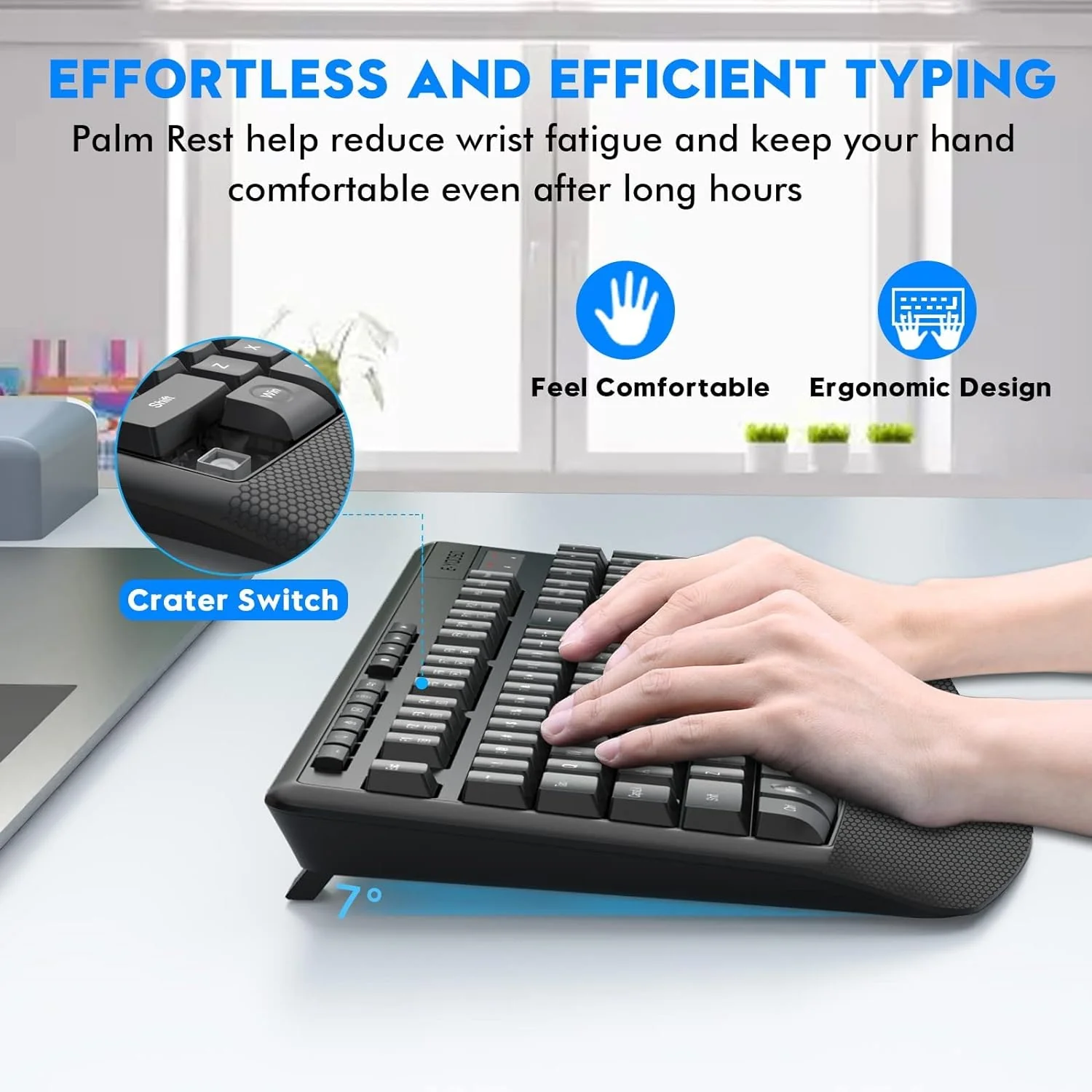 E-Yooso E-787 Wireless Keyboard & Mouse Combo (Black) - Image 7