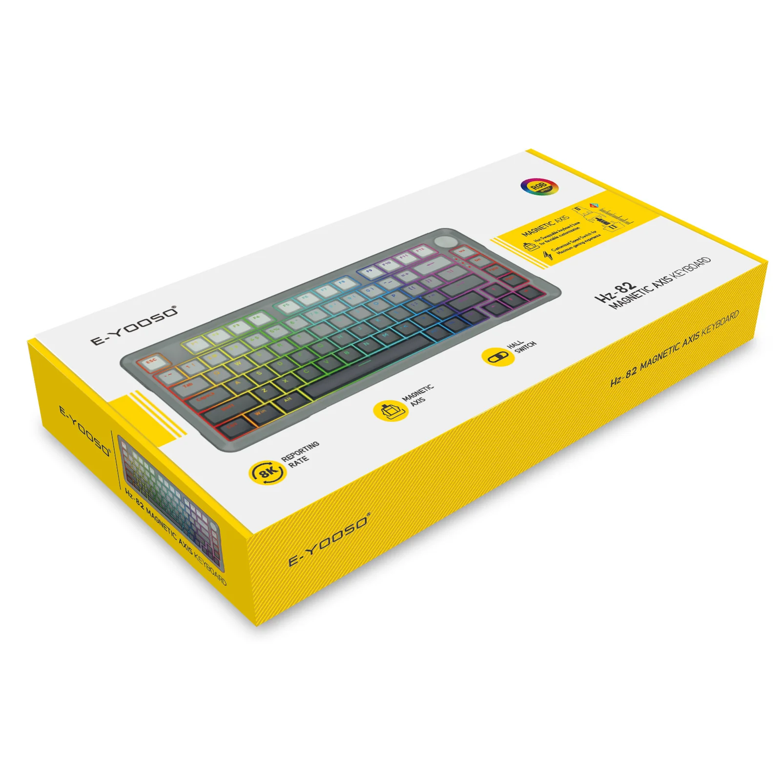 E-Yooso HZ-82 RGB 82-Keys Wired Mechanical Keyboard Gradient Grey (Magnetic Switch) - Image 11