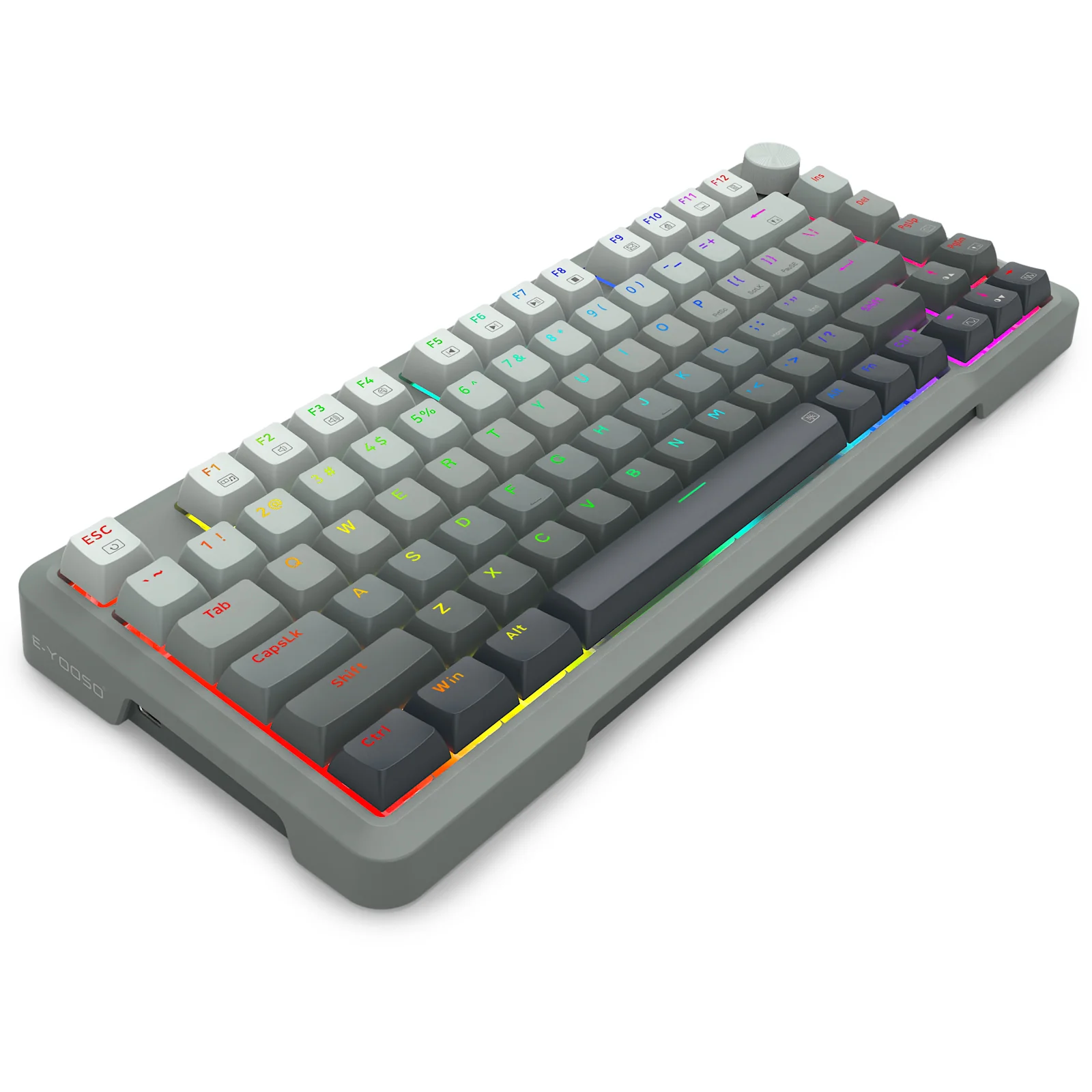 E-Yooso HZ-82 RGB 82-Keys Wired Mechanical Keyboard Gradient Grey (Magnetic Switch) - Image 3