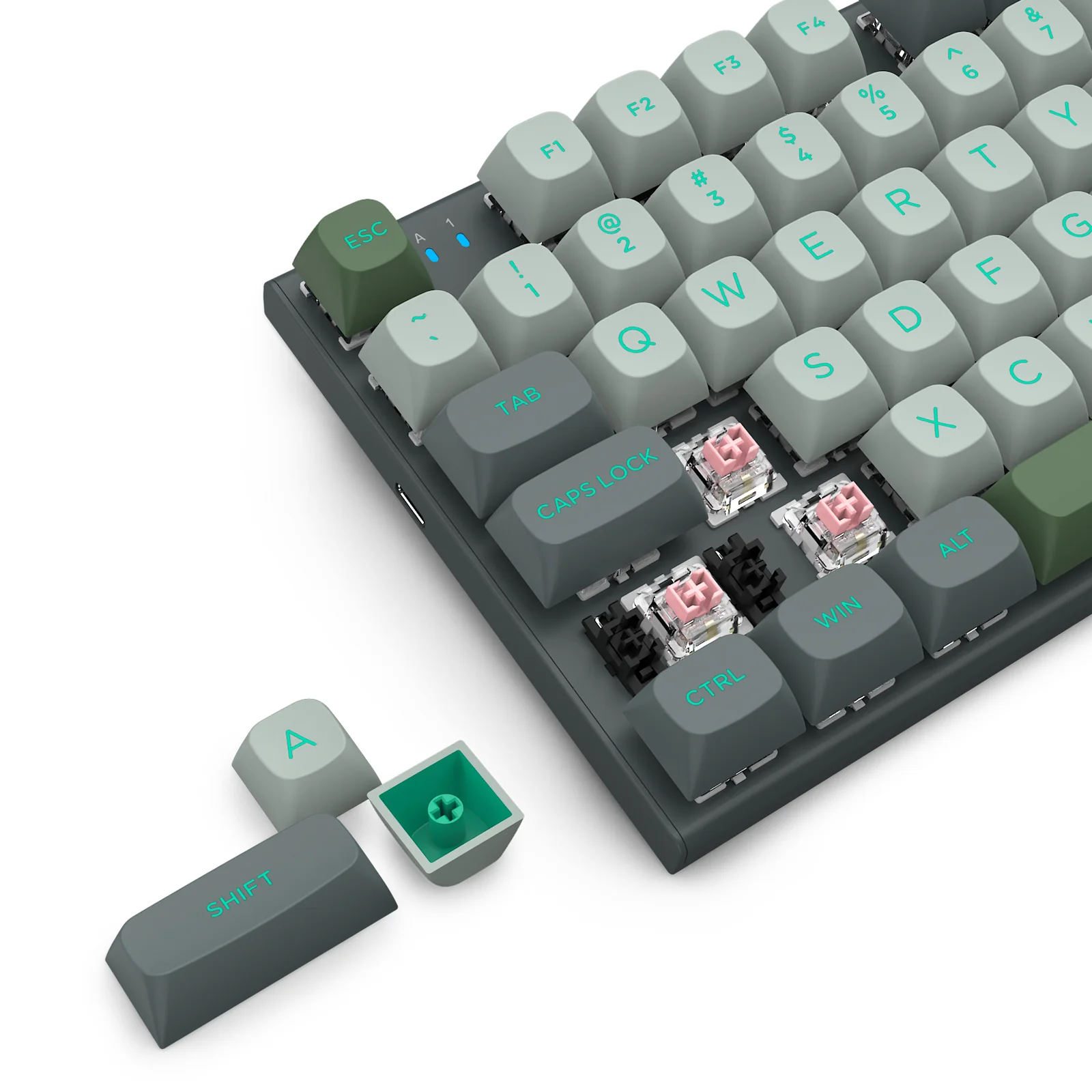 E-Yooso HZ-94 RGB 94-Keys Wired Hot-Swappable Mechanical Keyboard Grey (Magnetic Switch) - Image 8