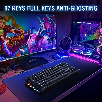 E-YOOSO K-620 Single Light With RGB Side Light 87 Keys Mechanical Keyboard Black (Brown Switch) - Image 6