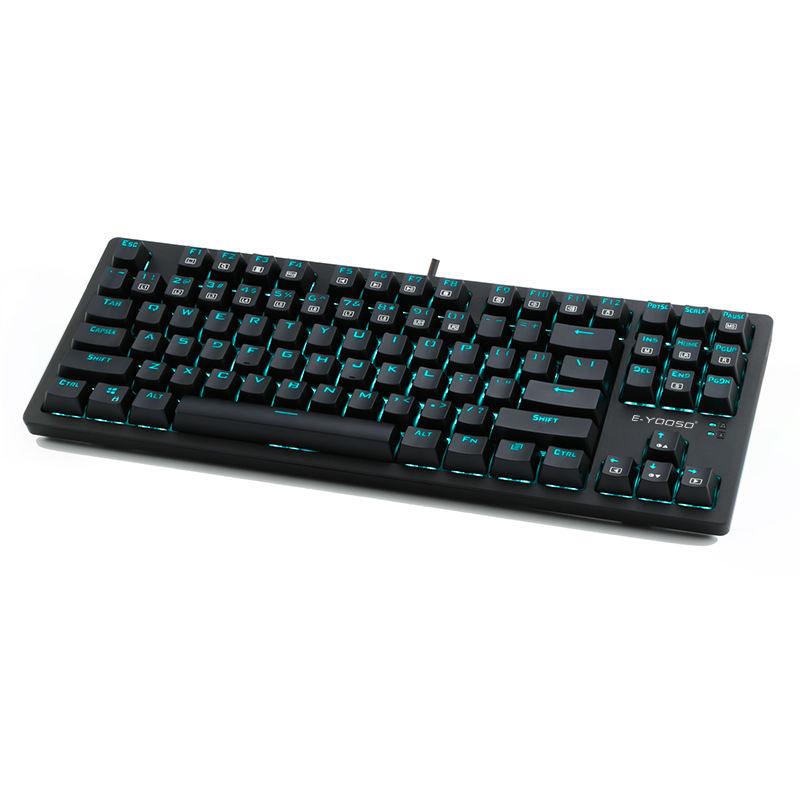 E-YOOSO K-620 Single Light With RGB Side Light 87 Keys Mechanical Keyboard Black (Red Switch) - Image 3