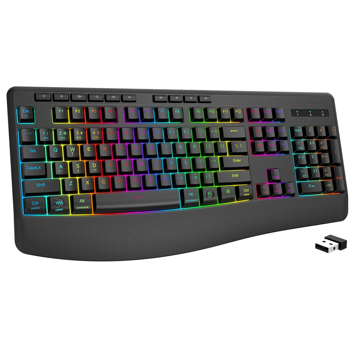 E-Yooso K-787 Tri-Mode RGB 104 Keys Keyboard (Black) - Image 11