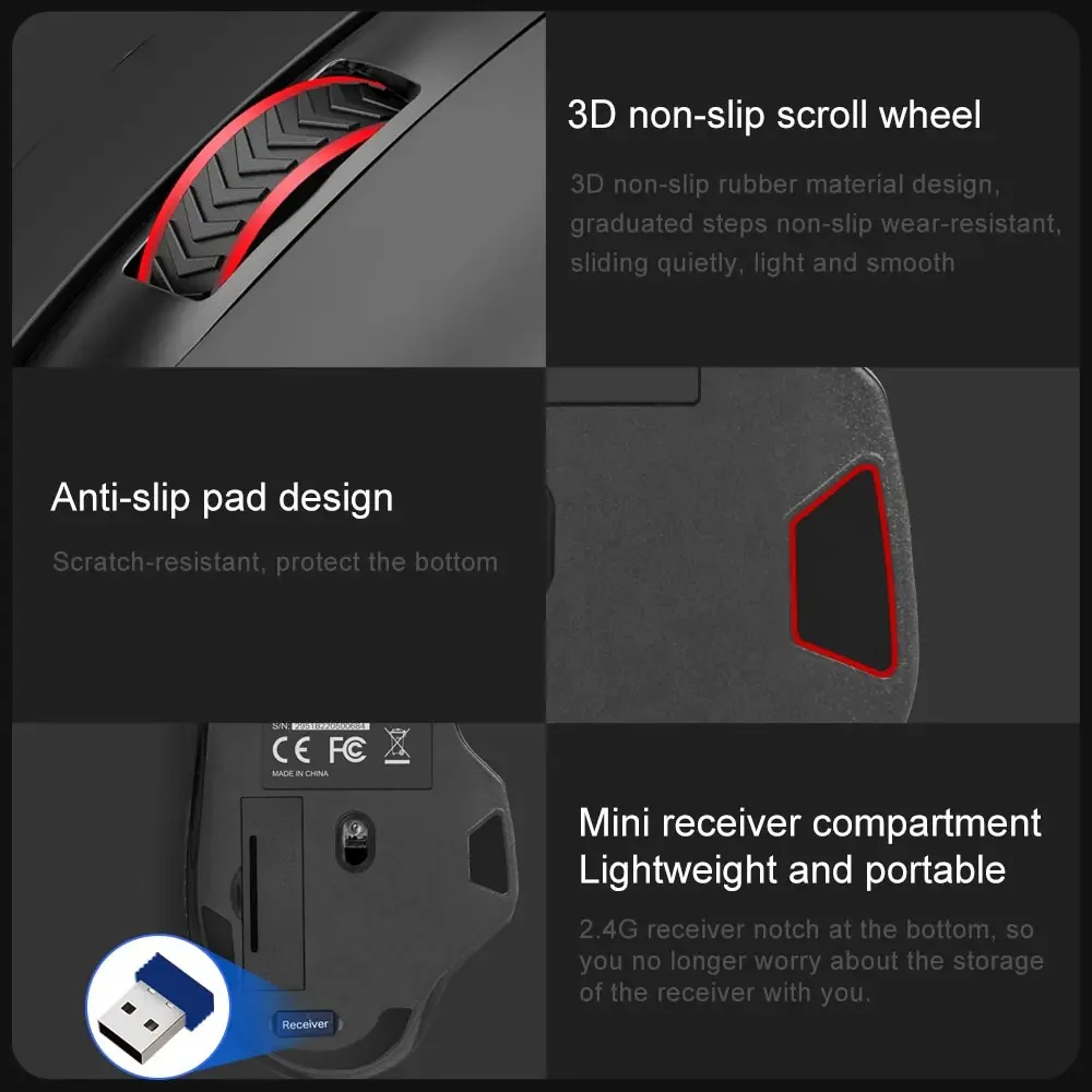 E-Yooso X-26 Wireless Mouse (Black) - Image 2