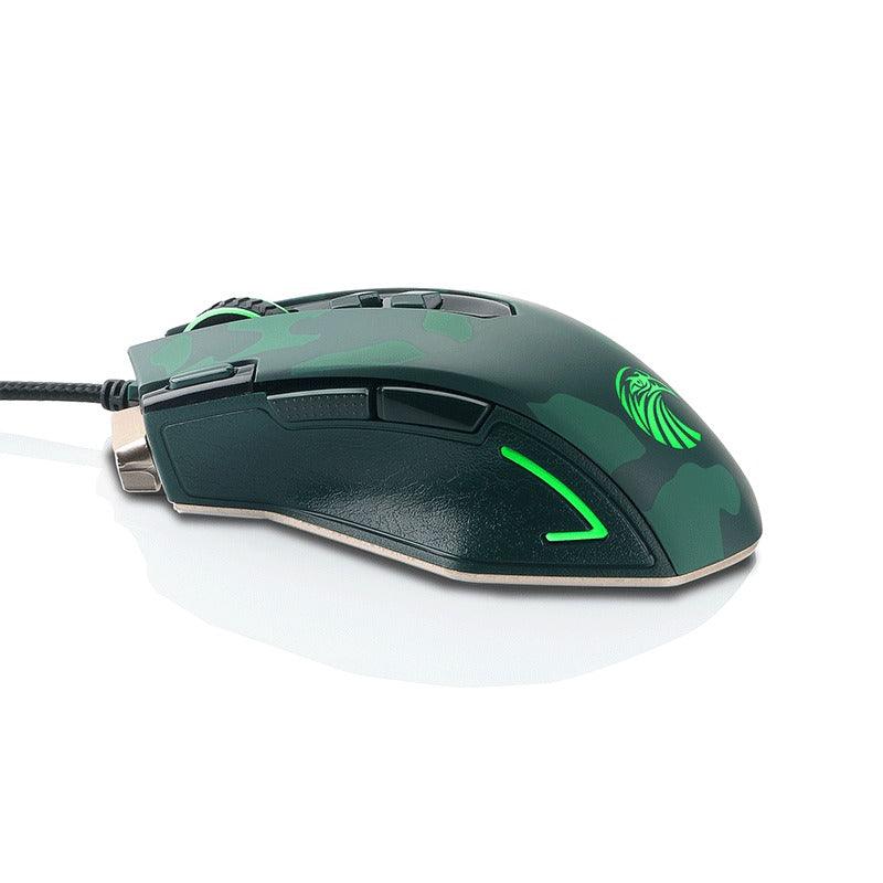E-Yooso X-3 Ergonomic Gaming Mouse (Green Camouflage) - Image 3