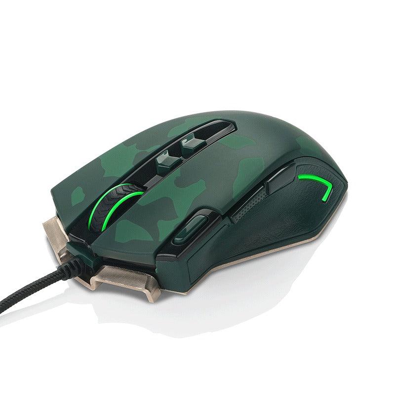 E-Yooso X-3 Ergonomic Gaming Mouse (Green Camouflage) - Image 4