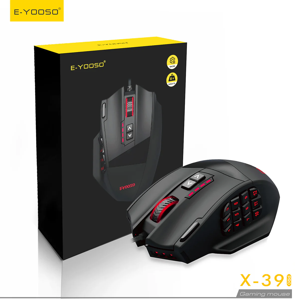 E-Yooso X-39 Pro RGB Wired Gaming Mouse (Black) - Image 10