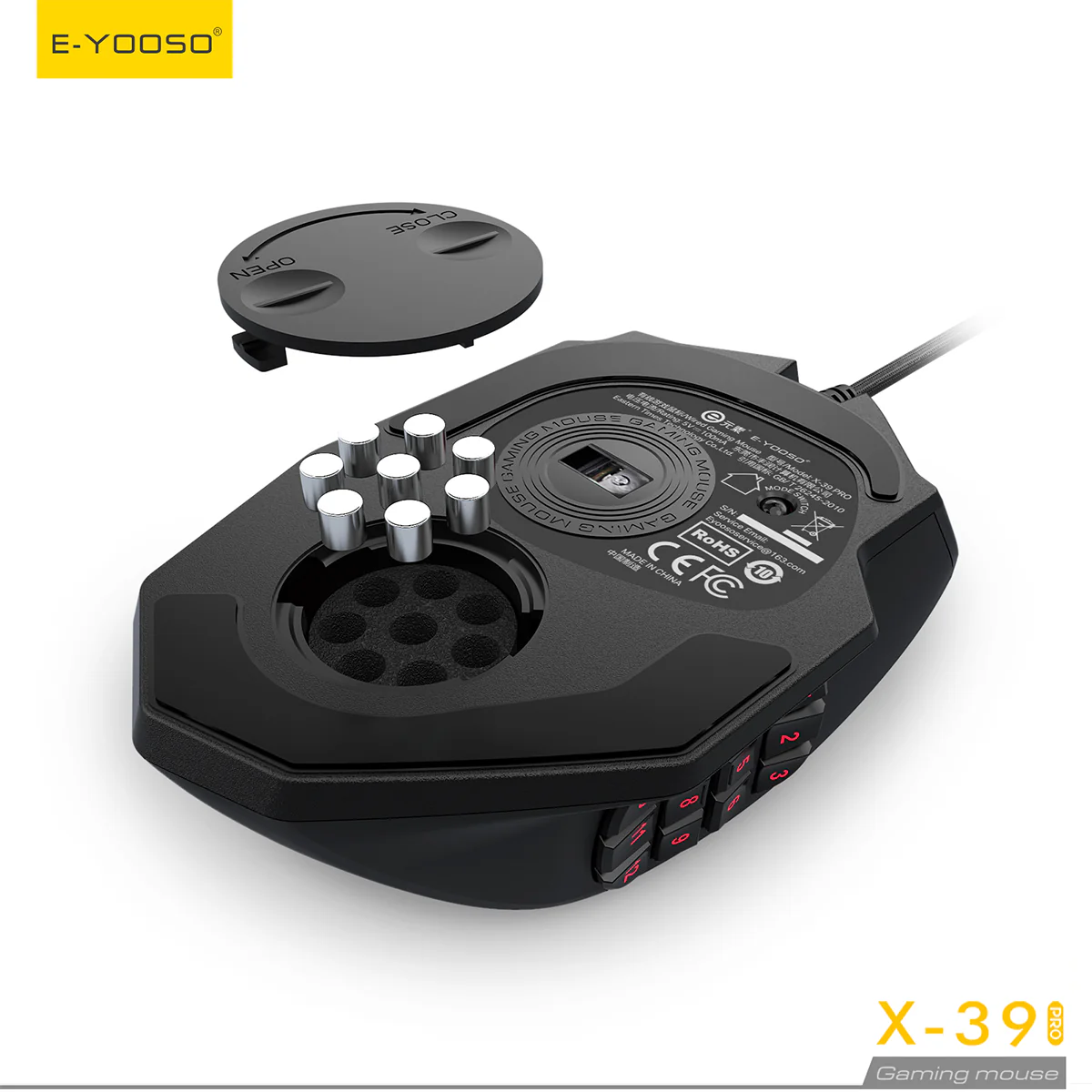 E-Yooso X-39 Pro RGB Wired Gaming Mouse (Black) - Image 5