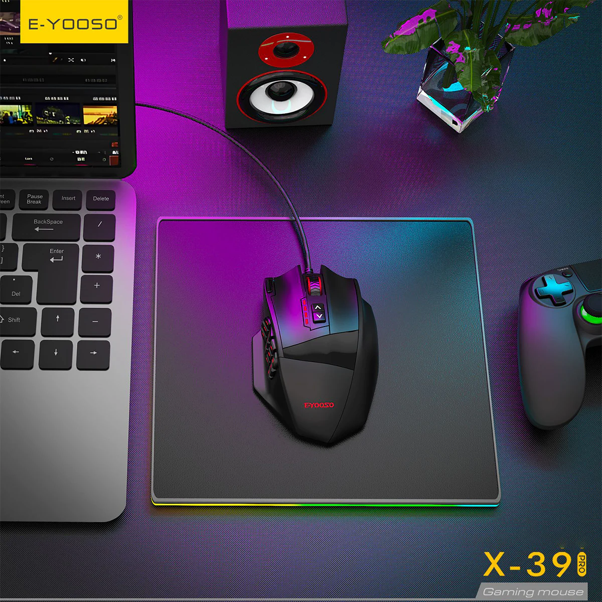 E-Yooso X-39 Pro RGB Wired Gaming Mouse (Black) - Image 9
