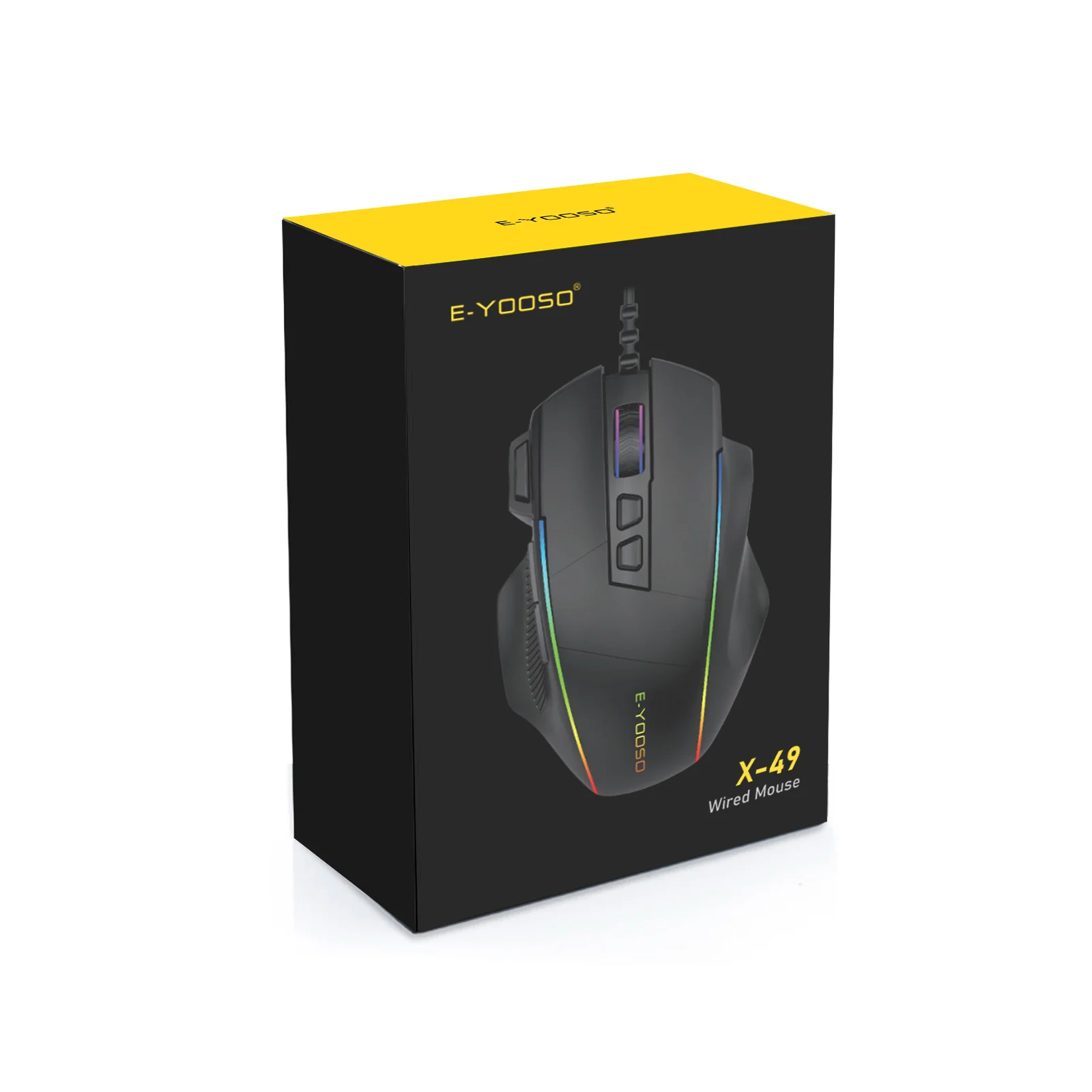 E-Yooso X-49 RGB Wired Mouse (Black) - Image 9