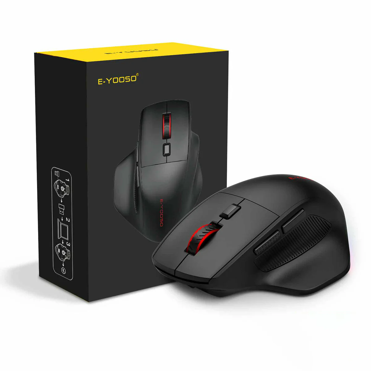 E-Yooso X-54 Tri-Mode Gaming Mouse (Black) - Image 6