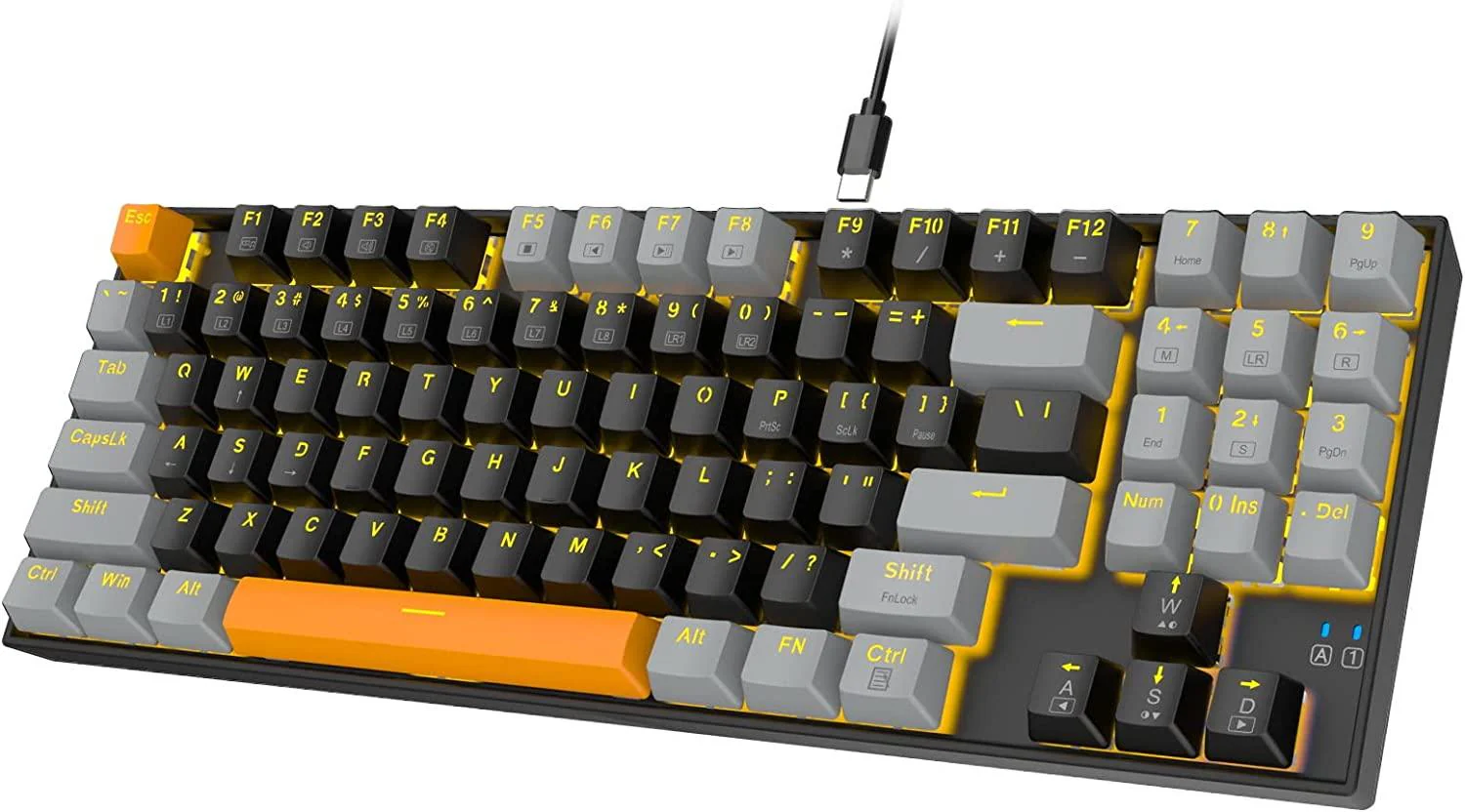 E-YOOSO Z-13 Single Light 89 Keys Mechanical Keyboard Black/Gray (Brown Switch) - Image 3