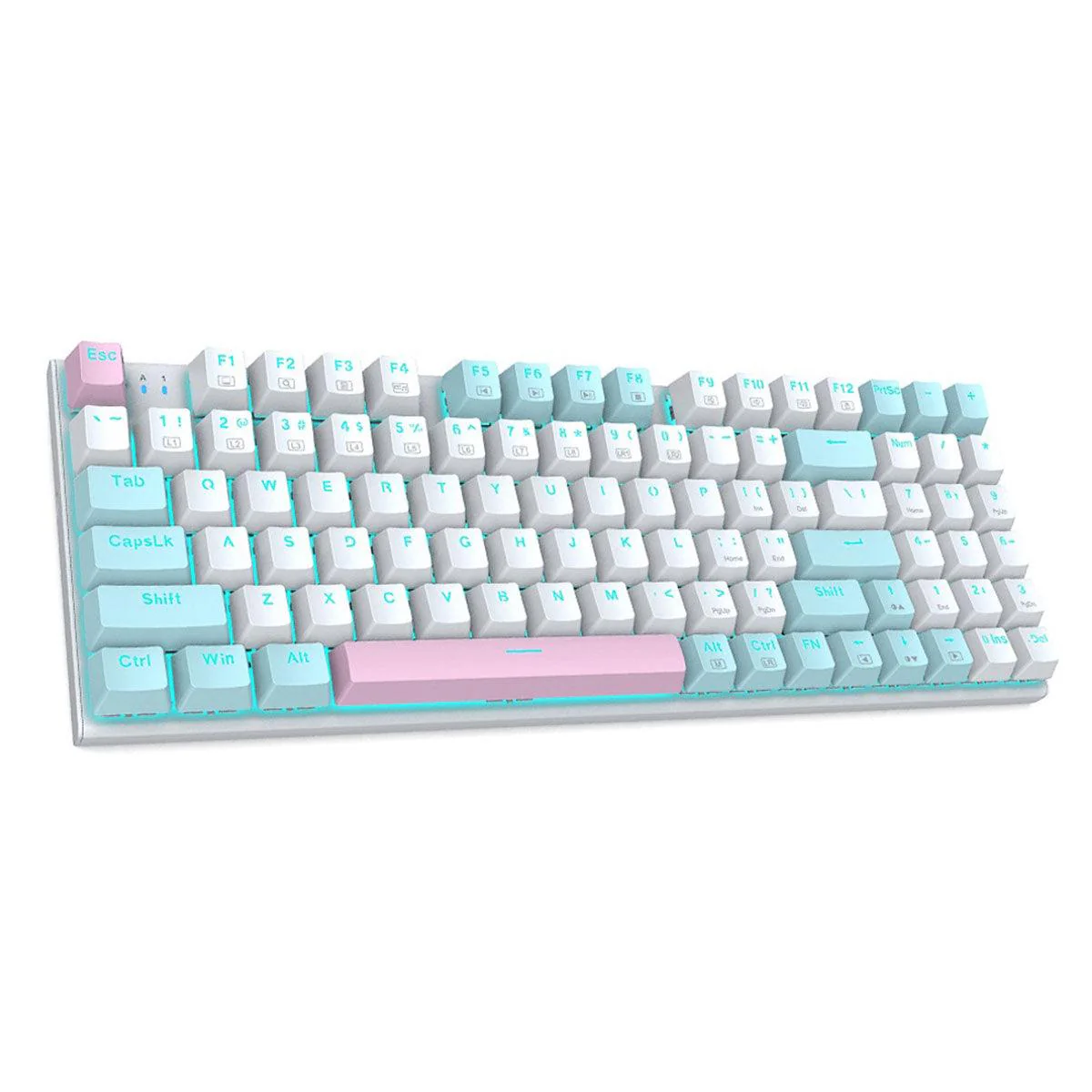 E-YOOSO Z-19 Single Light 94 Keys Hot Swappable Mechanical Keyboard White/Blue (Blue Switch) - Image 2