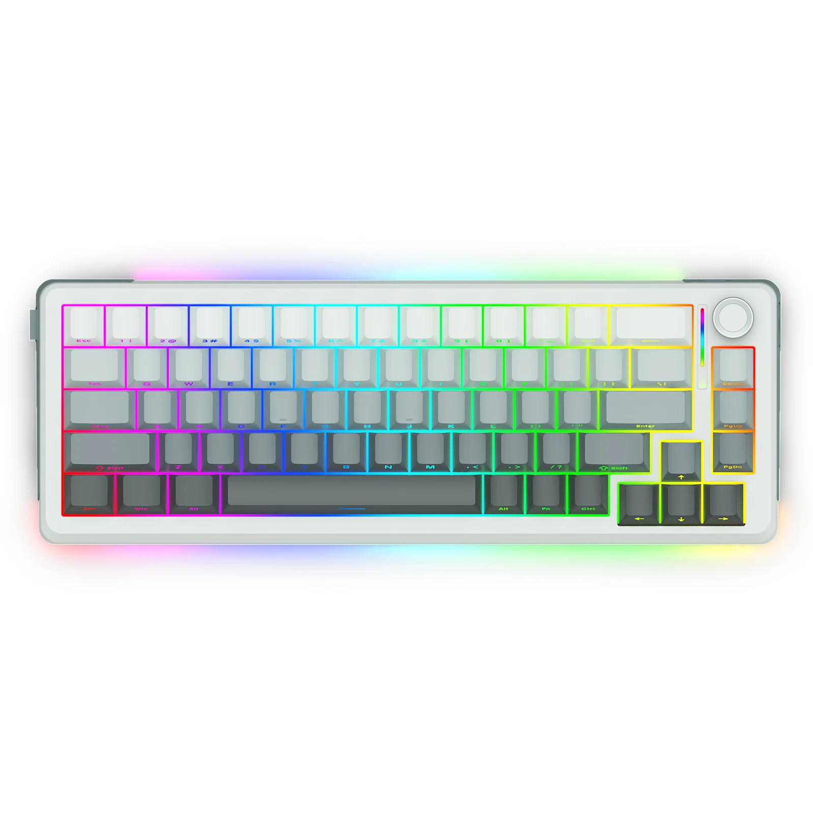 E-Yooso Z-68 Tri-Mode RGB 67 Keys Mechanical Keyboard Gradient Grey (Silverwood Switch) - Image 2