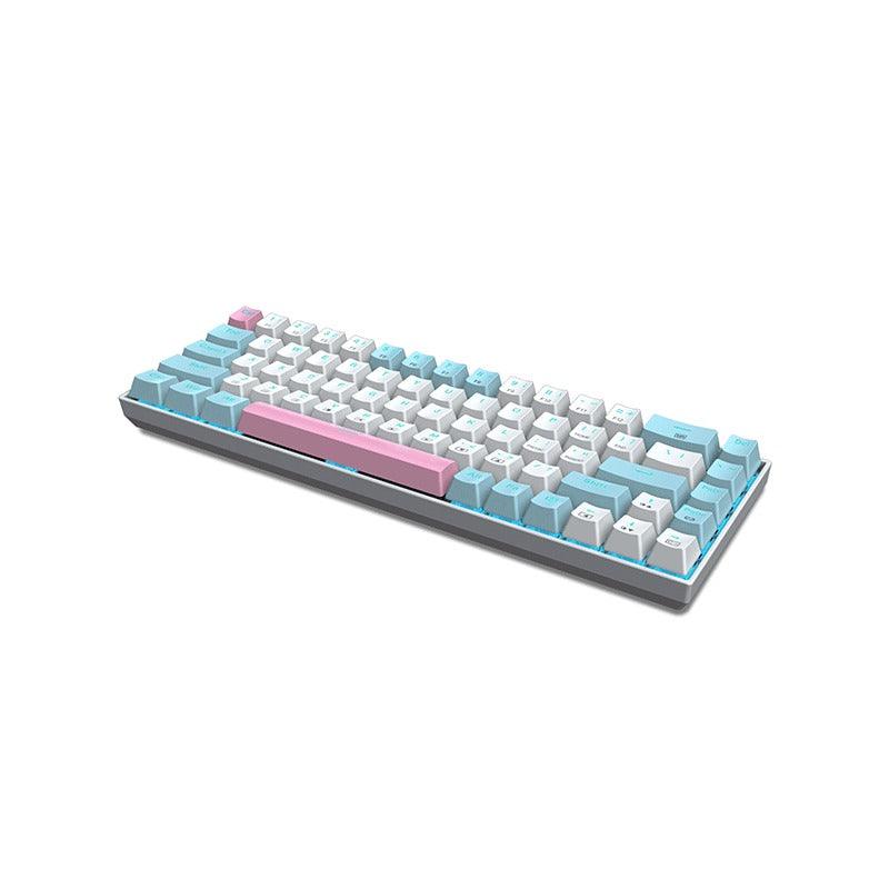 E-YOOSO Z-686 Single Light 68 Keys Hot Swappable Mechanical Keyboard White/Blue (Blue Switch) - Image 6