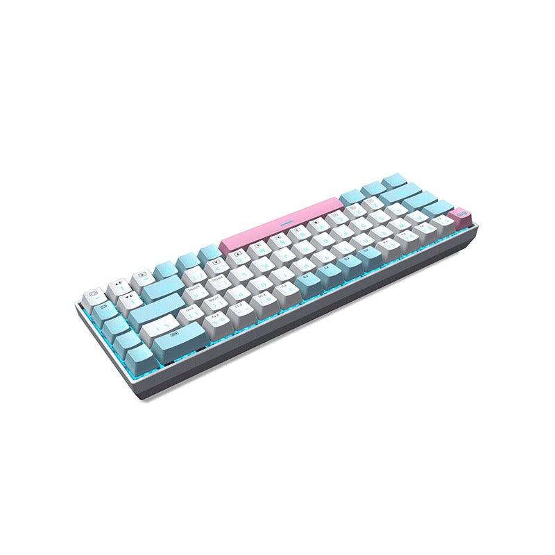 E-YOOSO Z-686 Single Light 68 Keys Hot Swappable Mechanical Keyboard White/Blue (Blue Switch) - Image 8
