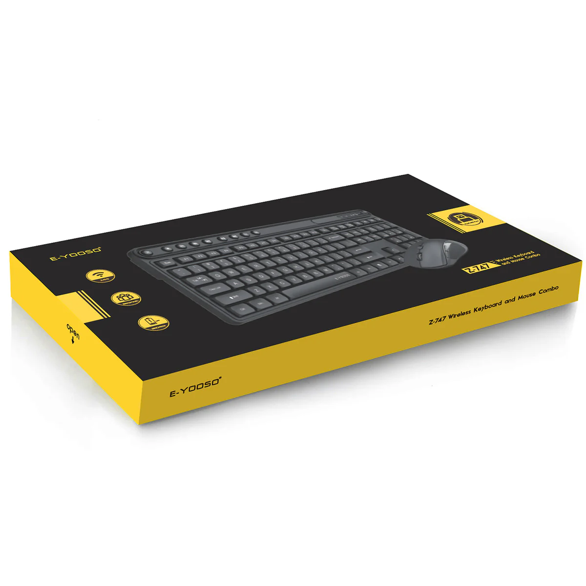 E-Yooso Z-747 Wireless Keyboard and Mouse Combo (Black) - Image 9