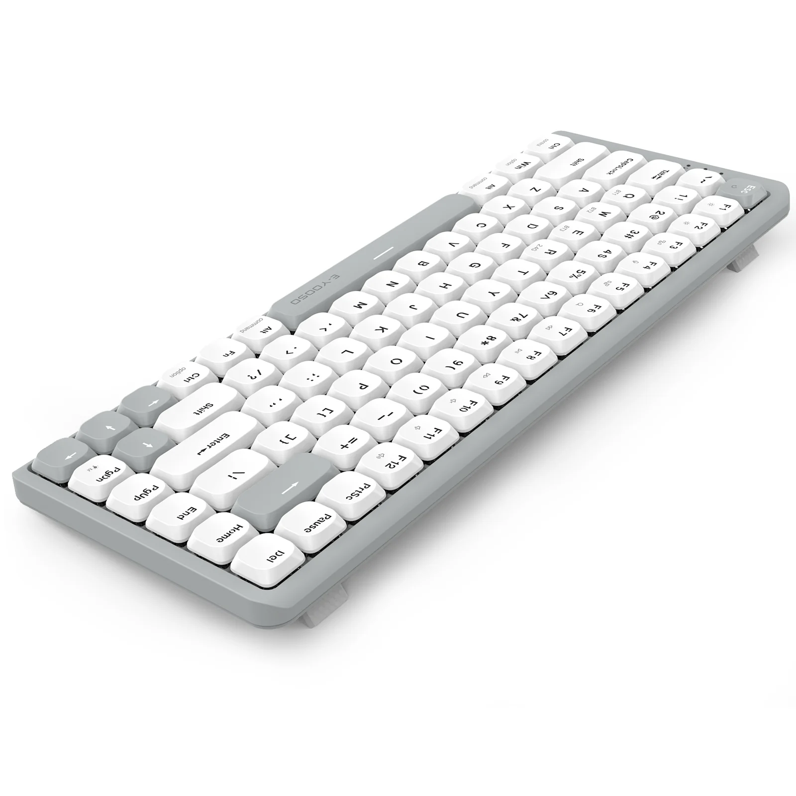 E-Yooso Z-84 Tri-Mode 84-Keys Mechanical Keyboard White/Grey (Red Switch) - Image 5