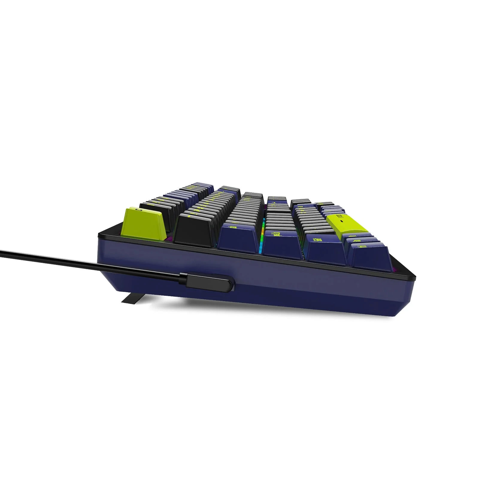 E-Yooso Z-94 Rainbow Light 94-Keys Hot-Swappable Wired Mechanical Keyboard Black/Blue (Red Switch) - Image 6