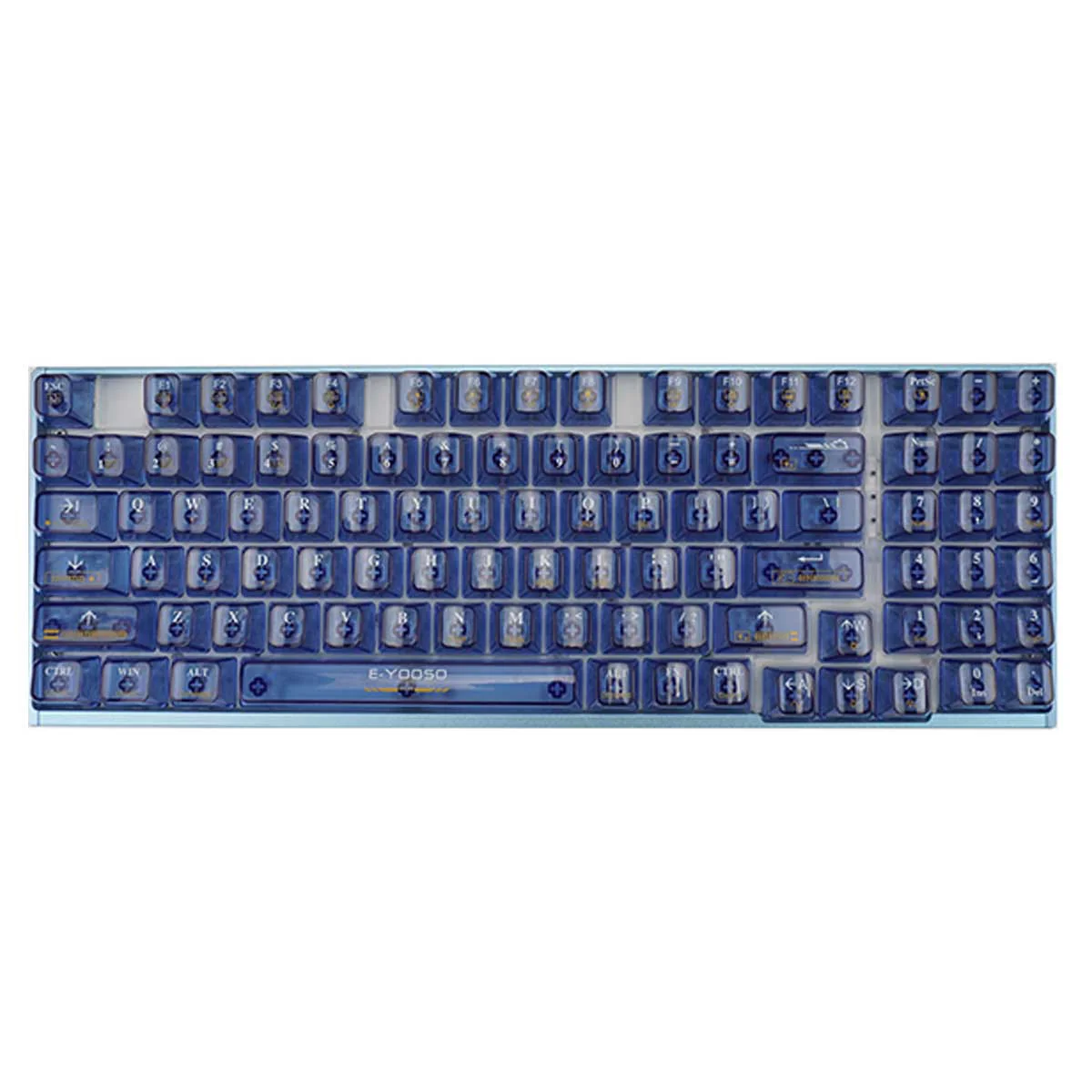 E-Yooso Z-94J Tri-Mode RGB 94-Keys Hot-Swappable Mechanical Keyboard Crystal Blue (Linear White Switch) - Image 5