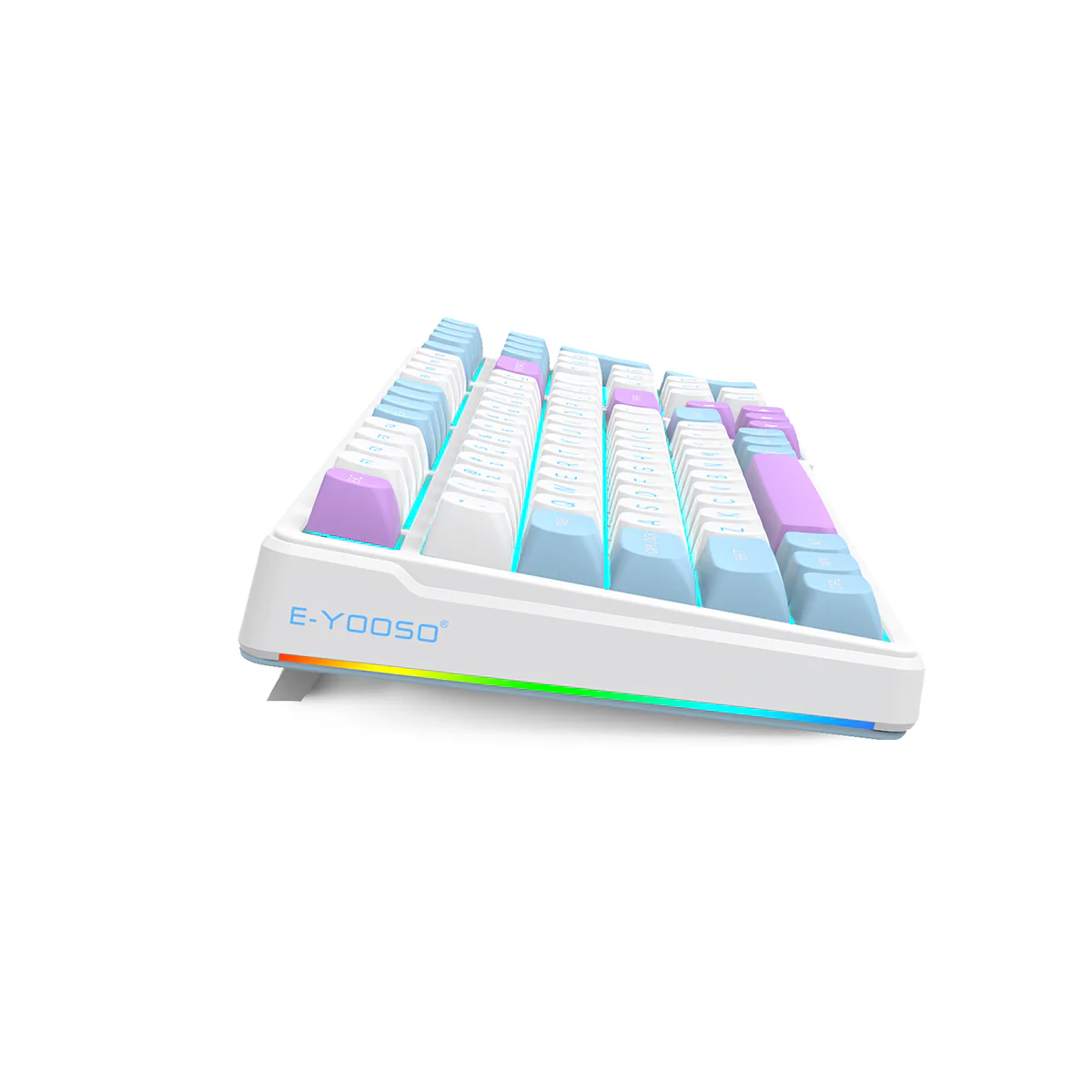 E-Yooso Z-99 RGB 99-Keys Tri-Mode Mechanical Keyboard White/Blue/Purple (Silverwood Switch) - Image 6