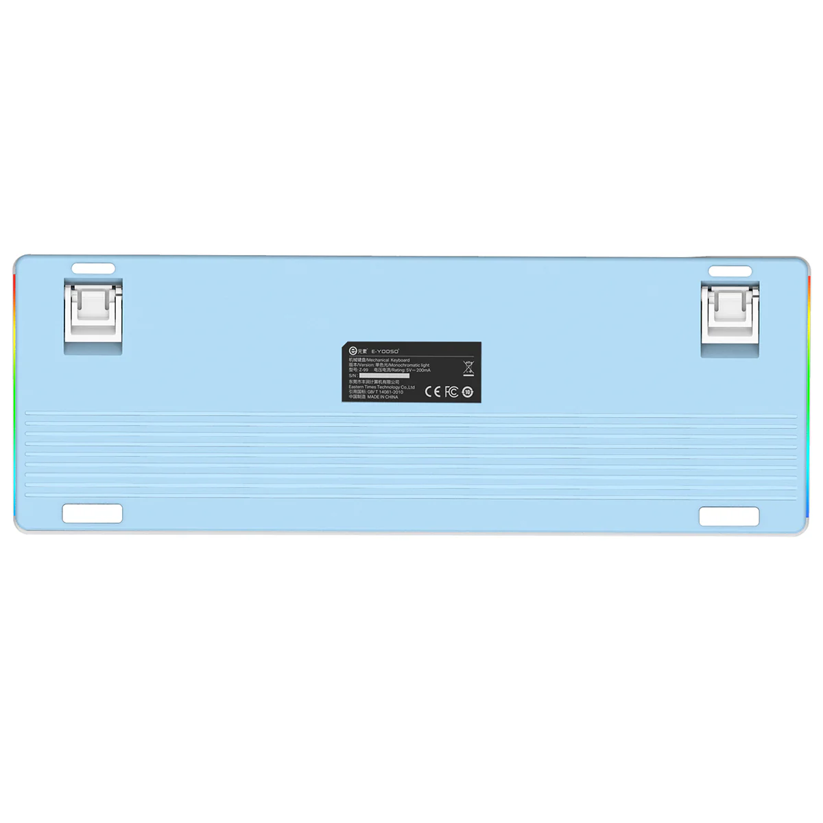 E-Yooso Z-99 RGB 99-Keys Tri-Mode Mechanical Keyboard White/Blue/Purple (Silverwood Switch) - Image 8