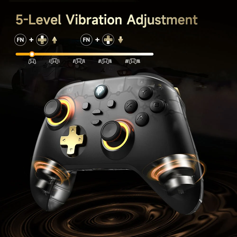 EasySMX D05 Multi-Platform Gaming Controller with Charging Dock, Hall Effect Joysticks & Trigger (Black) (VG-C530) - Image 10