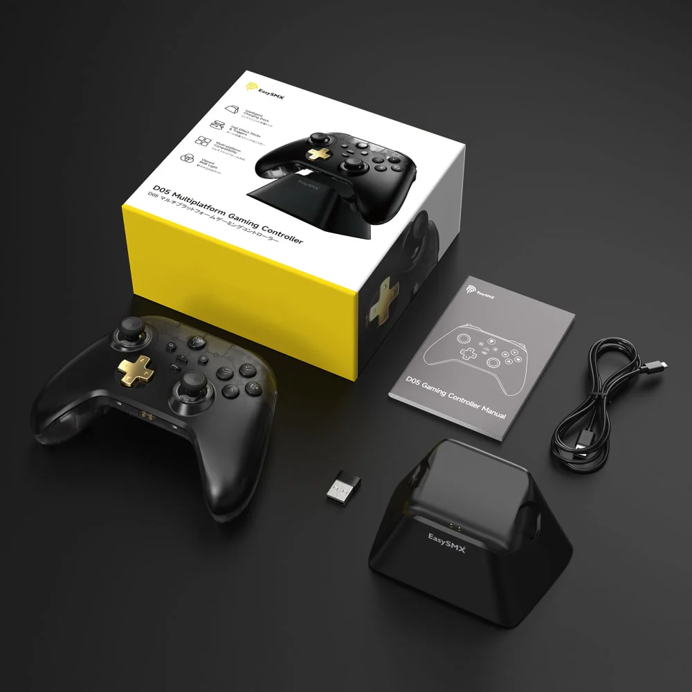 EasySMX D05 Multi-Platform Gaming Controller with Charging Dock, Hall Effect Joysticks & Trigger (Black) (VG-C530) - Image 12