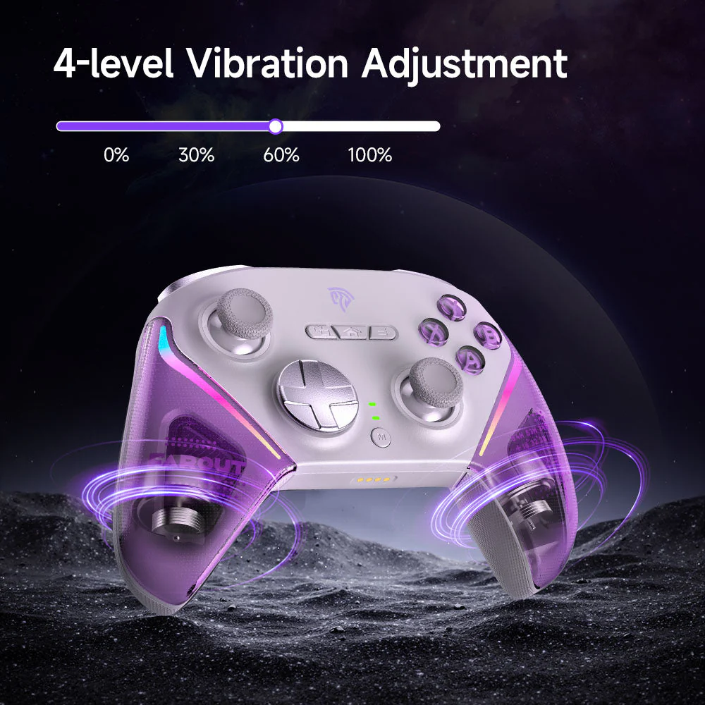 EasySMX D10 Multi-Platform Gaming Controller with TMR Sticks, Trigger Lock & Charging Dock (Farout Purple, Space Black, Wirtanen Green) - Image 13
