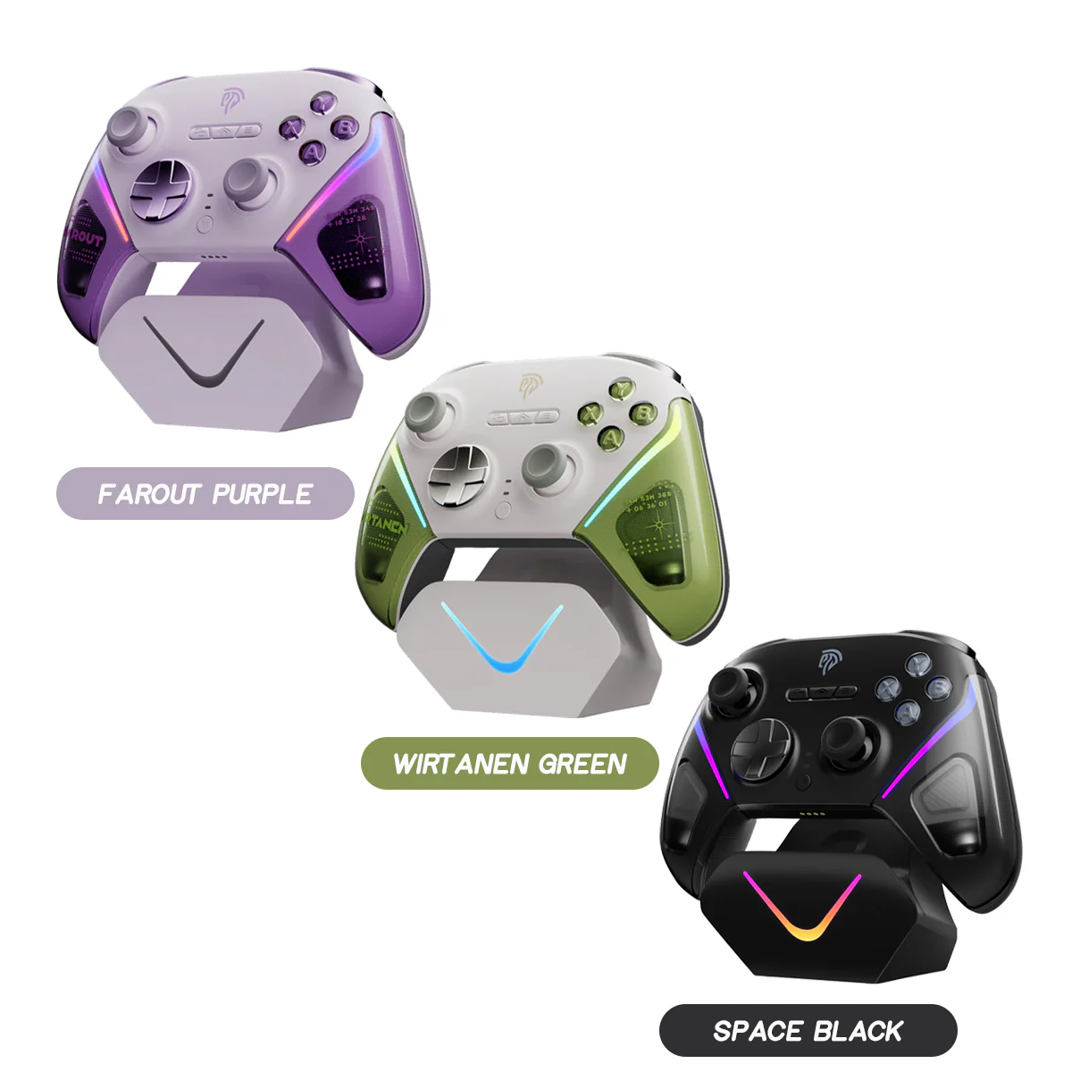 EasySMX D10 Multi-Platform Gaming Controller with TMR Sticks, Trigger Lock & Charging Dock (Farout Purple, Space Black, Wirtanen Green) - Image 15