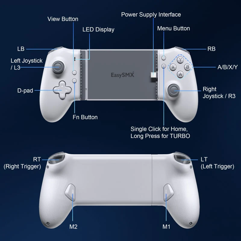 EasySMX M15 Mobile Gaming Controller (White) (VG-C512) - Image 10