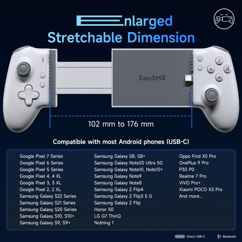 EasySMX M15 Mobile Gaming Controller (White) (VG-C512) - Image 11