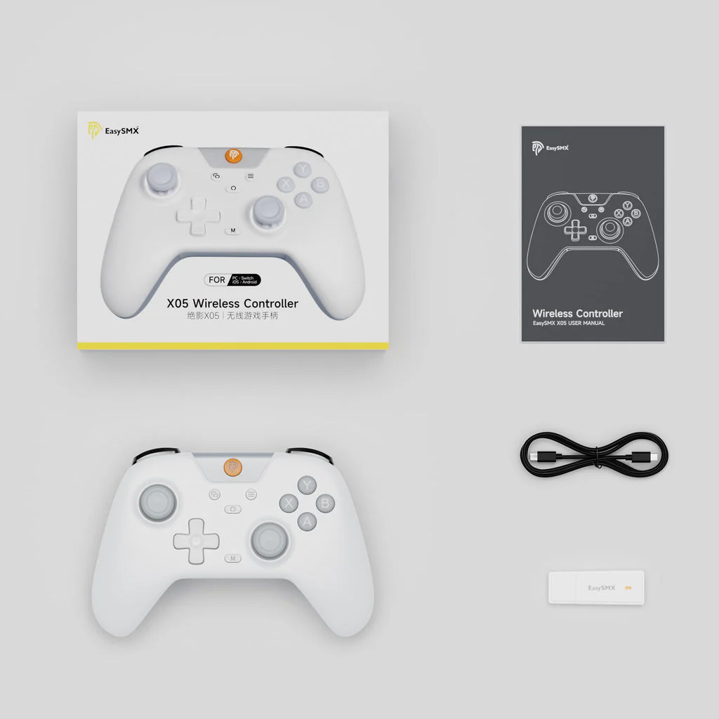 EasySMX X05 Multi-Platform Gaming Controller with Hall Effect Joystick (Black, Lime, Oyster White) - Image 11