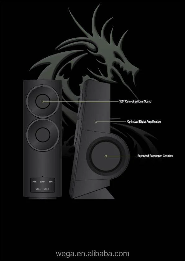 Elephant Dragon War Gaming Speaker Black (SP-015G) - Image 3