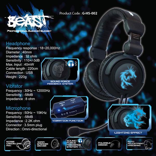 Elephant Dragonwar Beast Prof. Gaming Headset (G-HS-002) - Image 7