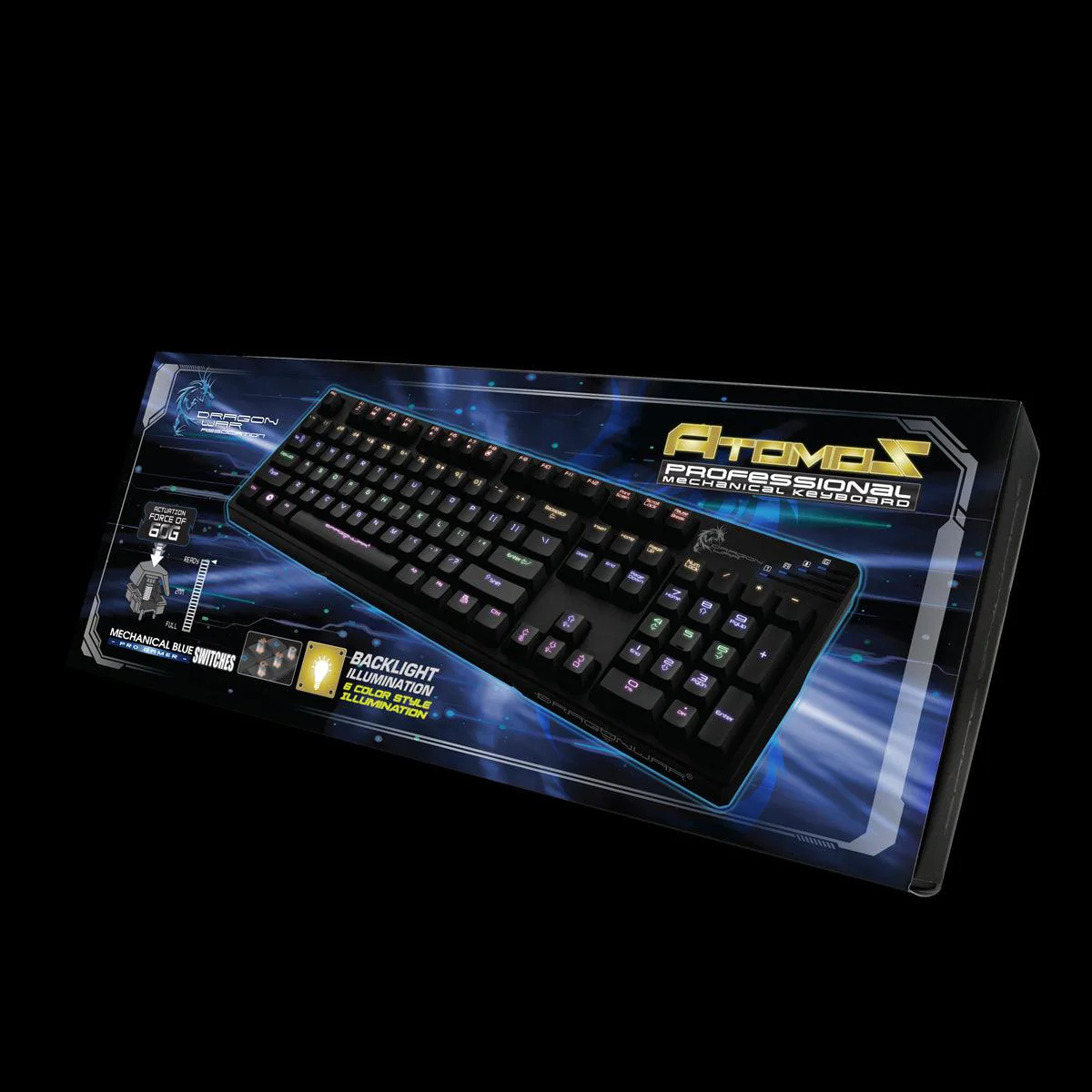 Elephant Dragonwar Mechanical Blue Switches Pro Gamer Keyboard Black (GK-007-Black) - Image 8