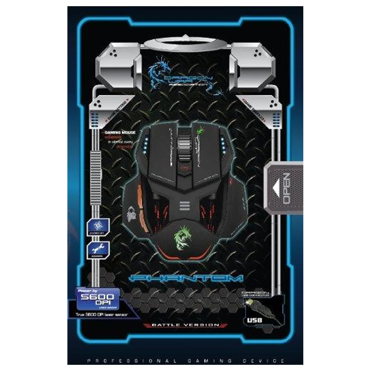 Elephant Dragonwar Phantom Professional Gaming Mouse 5600 DPI (ELE-G4) - Image 4