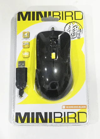 Elephant Minibird Wired Mouse (M-WM-002-BLACK) - Image 2
