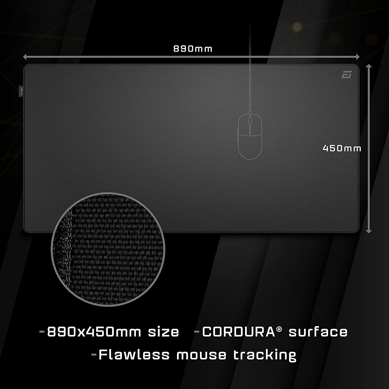 Endgame Gear MPC890 Stealth Edition Cordura Gaming Mouse Pad (Black) - Image 7