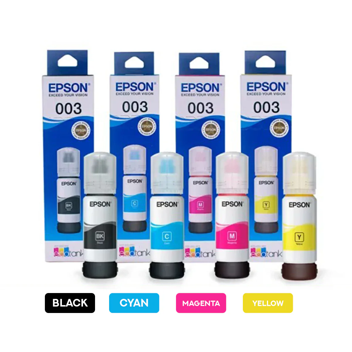 Epson 65ml Ink Bottle (Black, Cyan, Magenta, Yellow) (C13T00V100, C13T00V200, C13T00V300, C13T00V400)